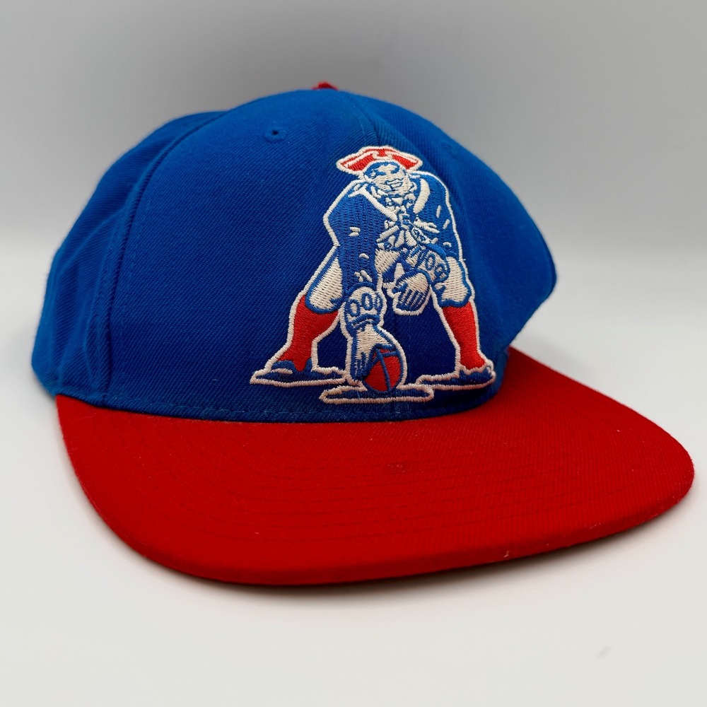 Mitchell & Ness New England Patriots Snapback Hat NFL Vintage Pat Patriot Blue